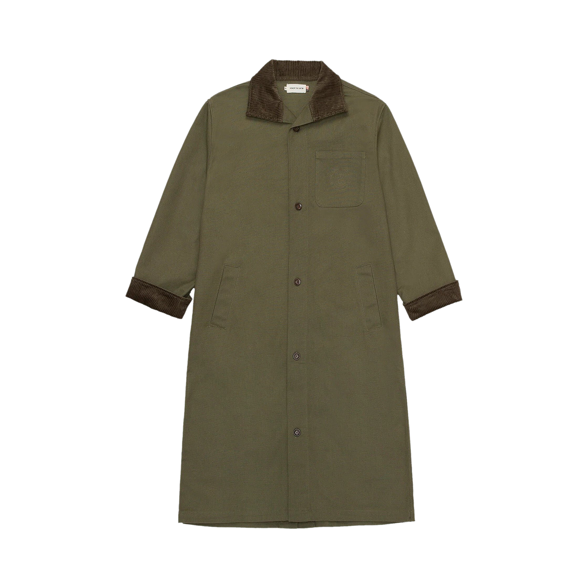 Pre-owned Honor The Gift Honor Canvas Trench 'olive' In Green