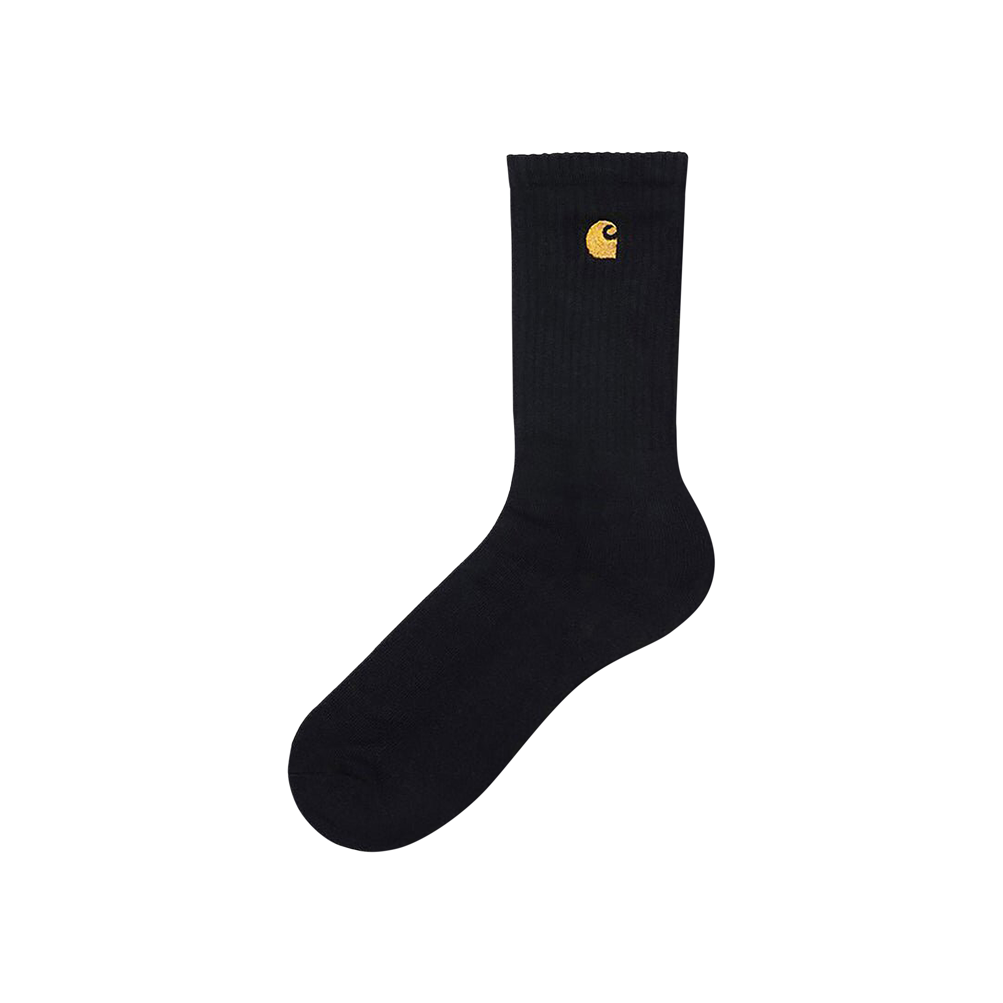 Pre-owned Carhartt Wip Chase Socks 'black/gold'