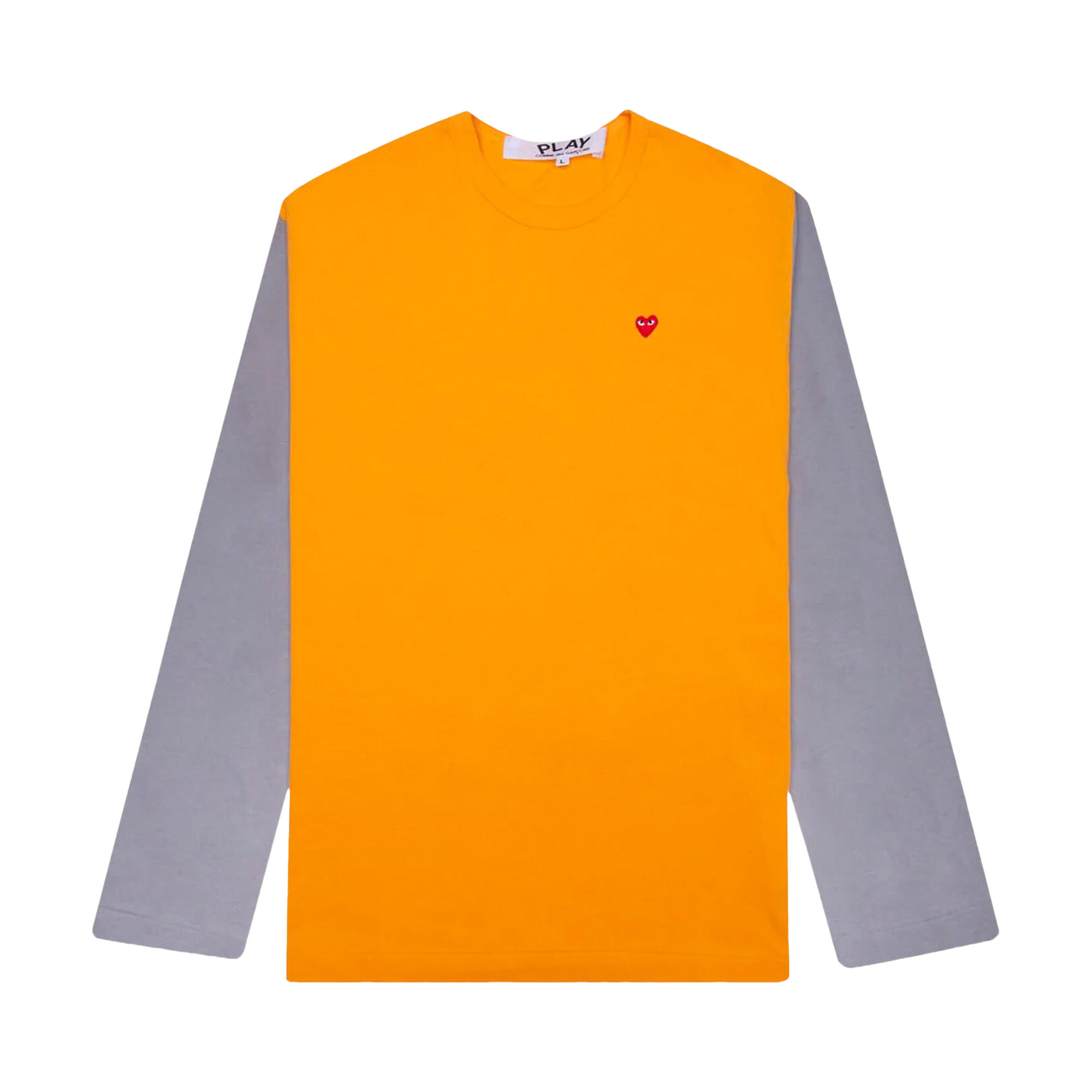 Pre-owned Comme Des Garçons Play Bi-color T-shirt 'yellow/grey'