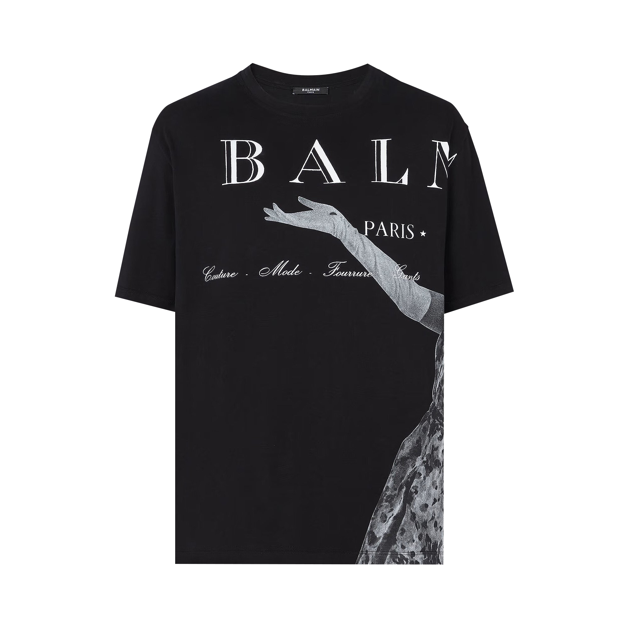 Pre-owned Balmain Jolie Madame Printed T-shirt 'black'