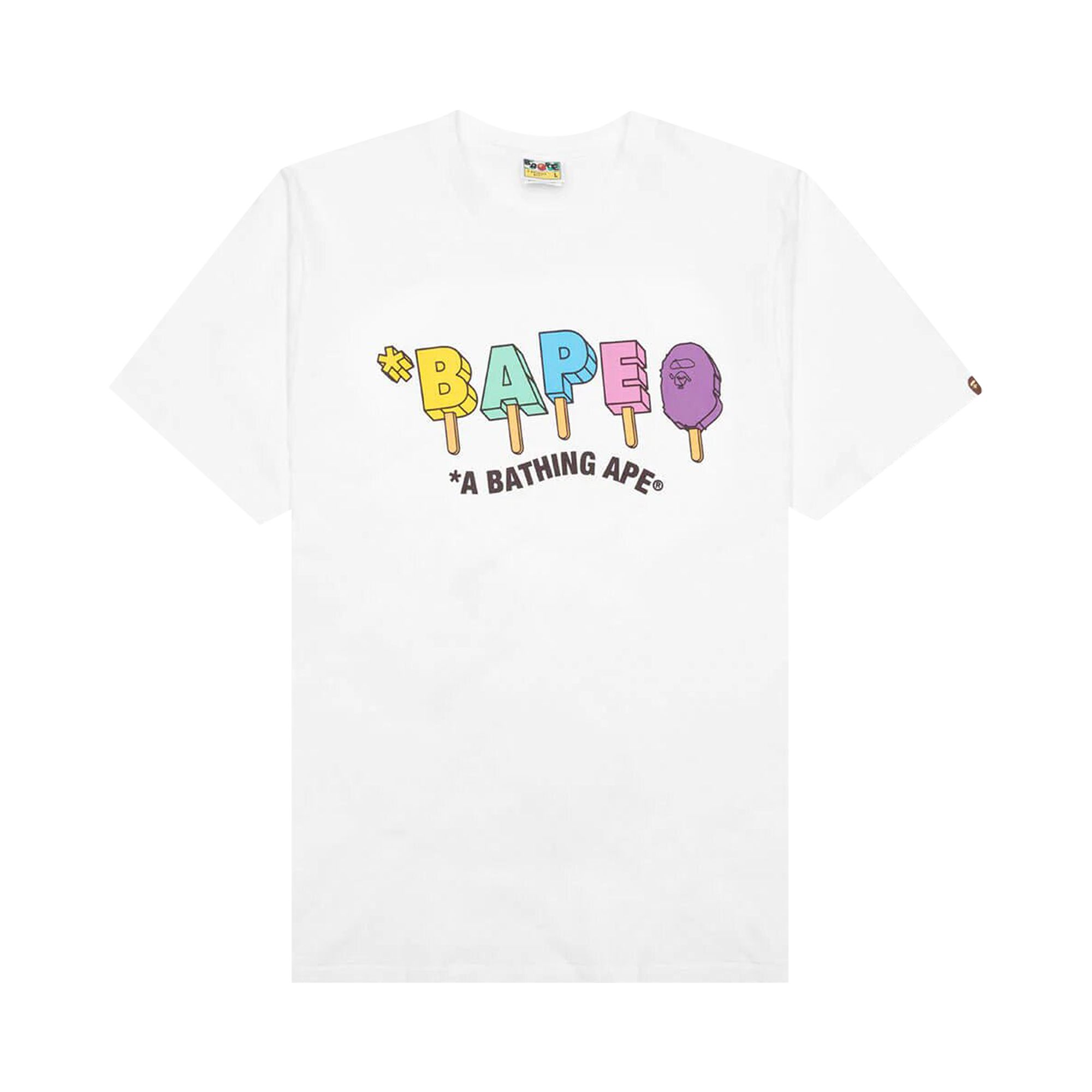 BAPE Popsicle Tee 'White' | Men's Size 2XL