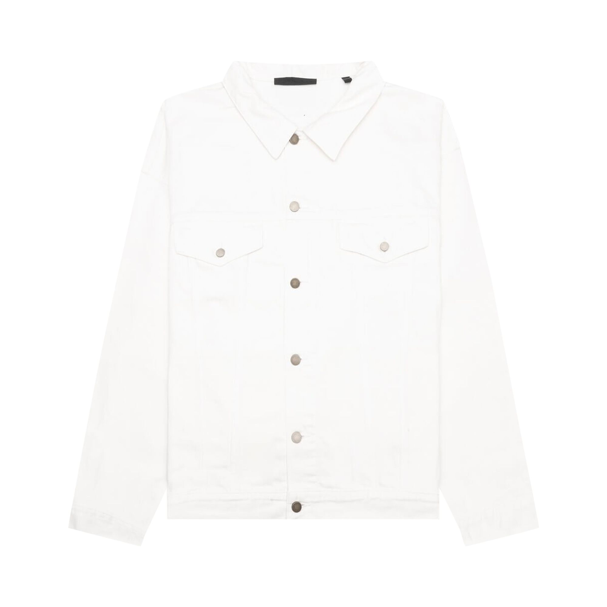 Pre-owned Essentials Fear Of God Denim Jacket 'cloud Dancer' In Cream