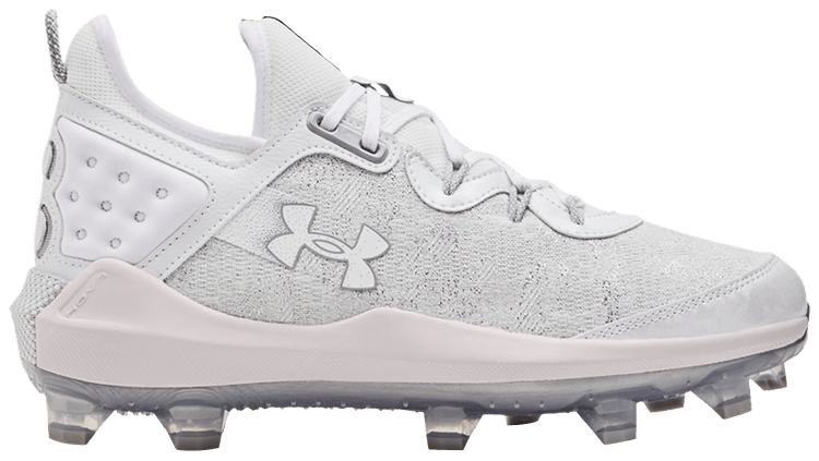 Under Armour Harper 8 Elite TPU White Baseball Grey