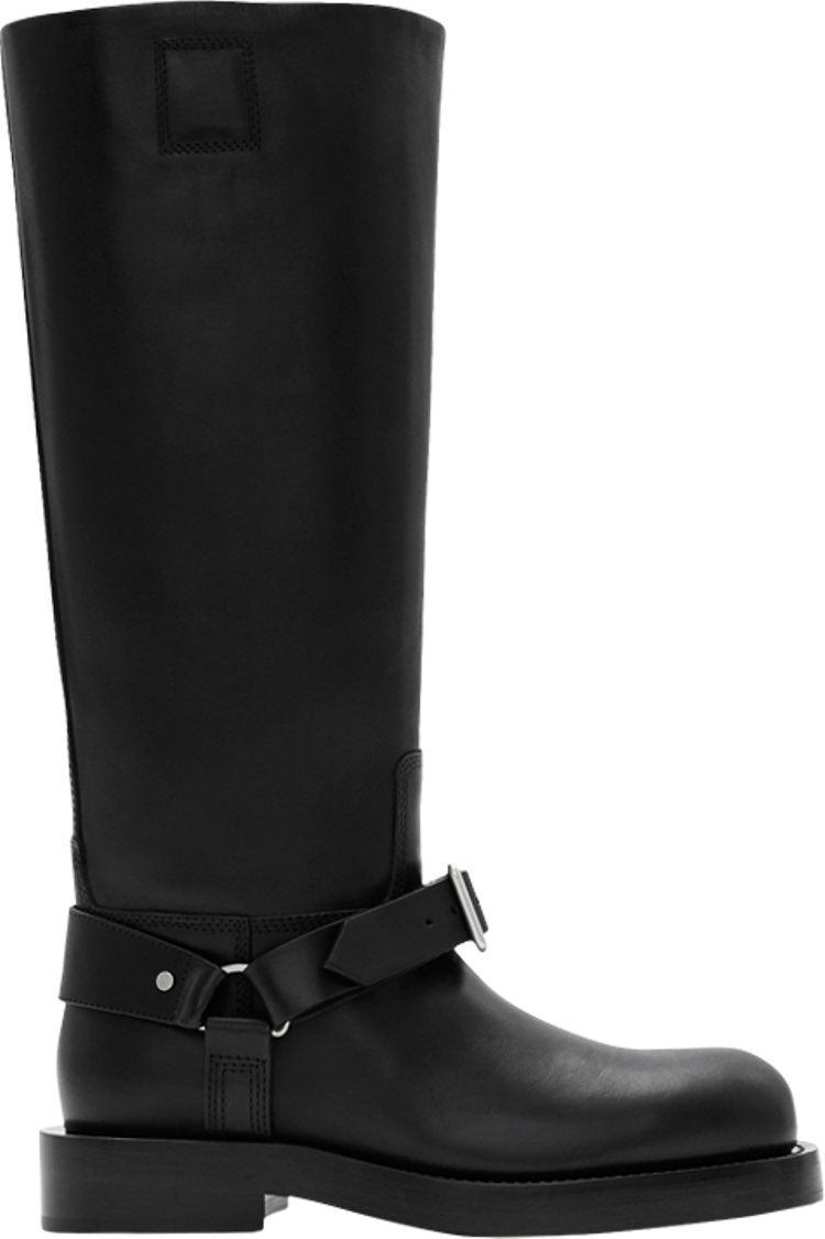 Burberry Wmns Leather Saddle Tall Boot 'Black'