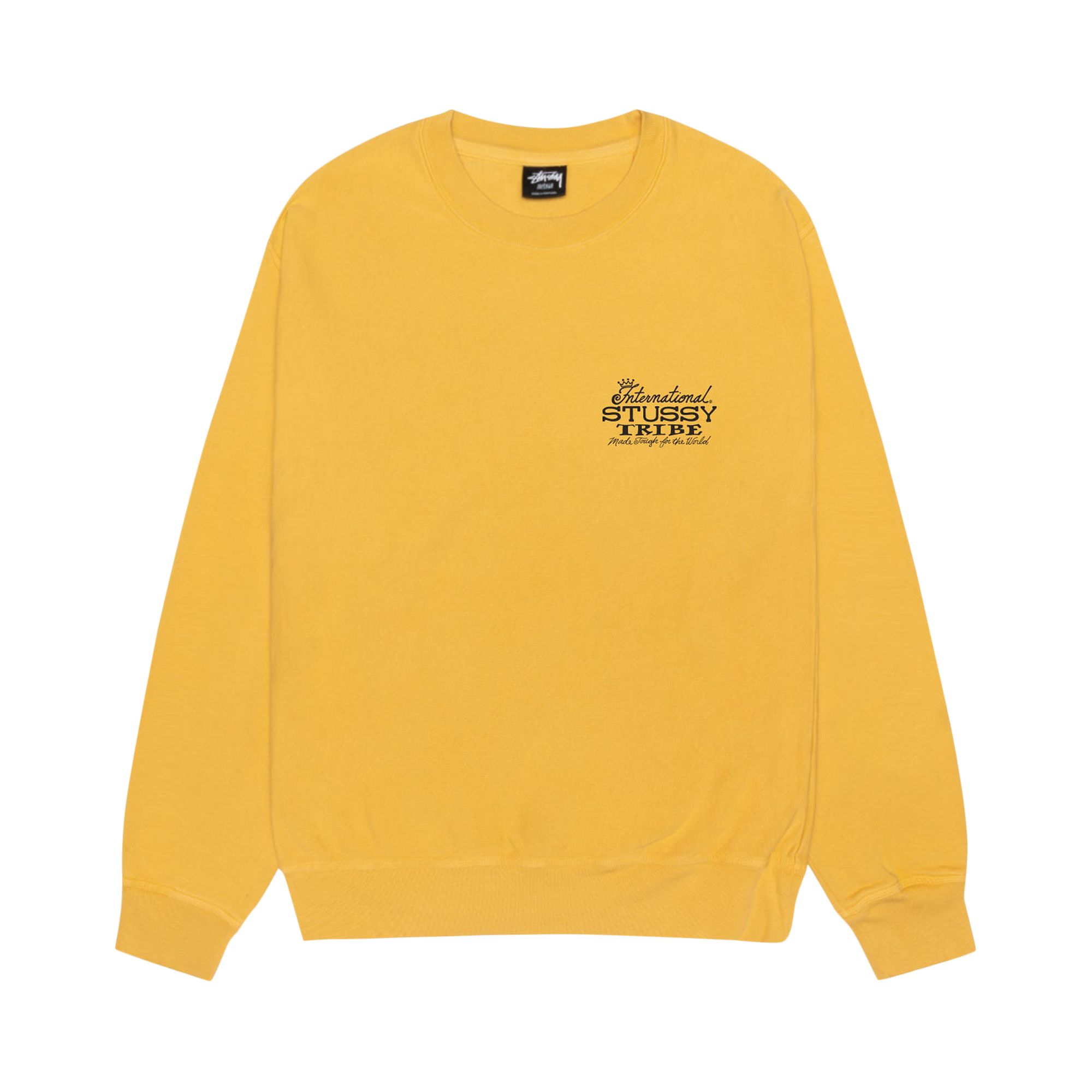 Stussy IST Crew Pigment Dyed 'Honey' | Yellow | Men's Size L