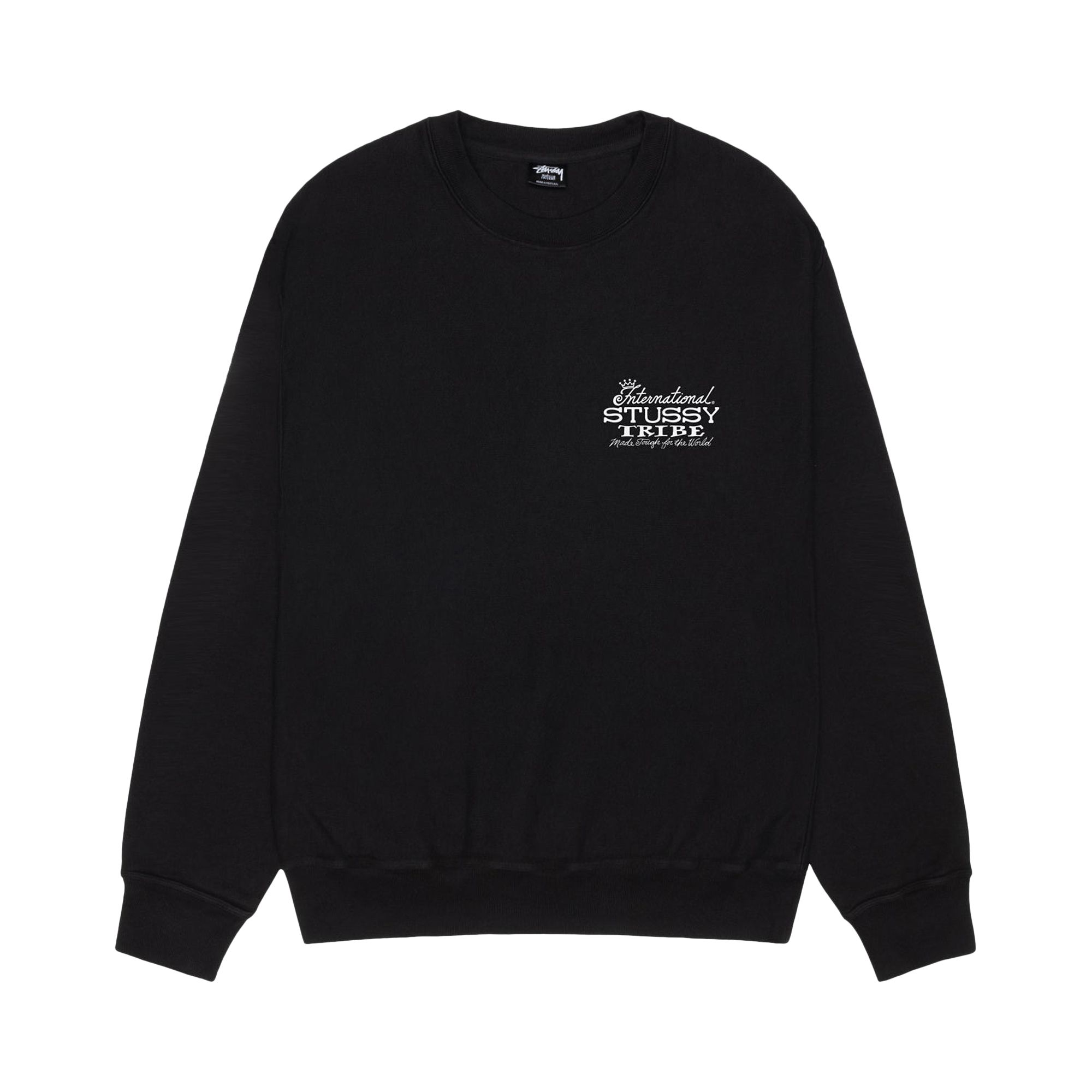 Pre-owned Stussy Ist Crew Pigment Dyed 'black'
