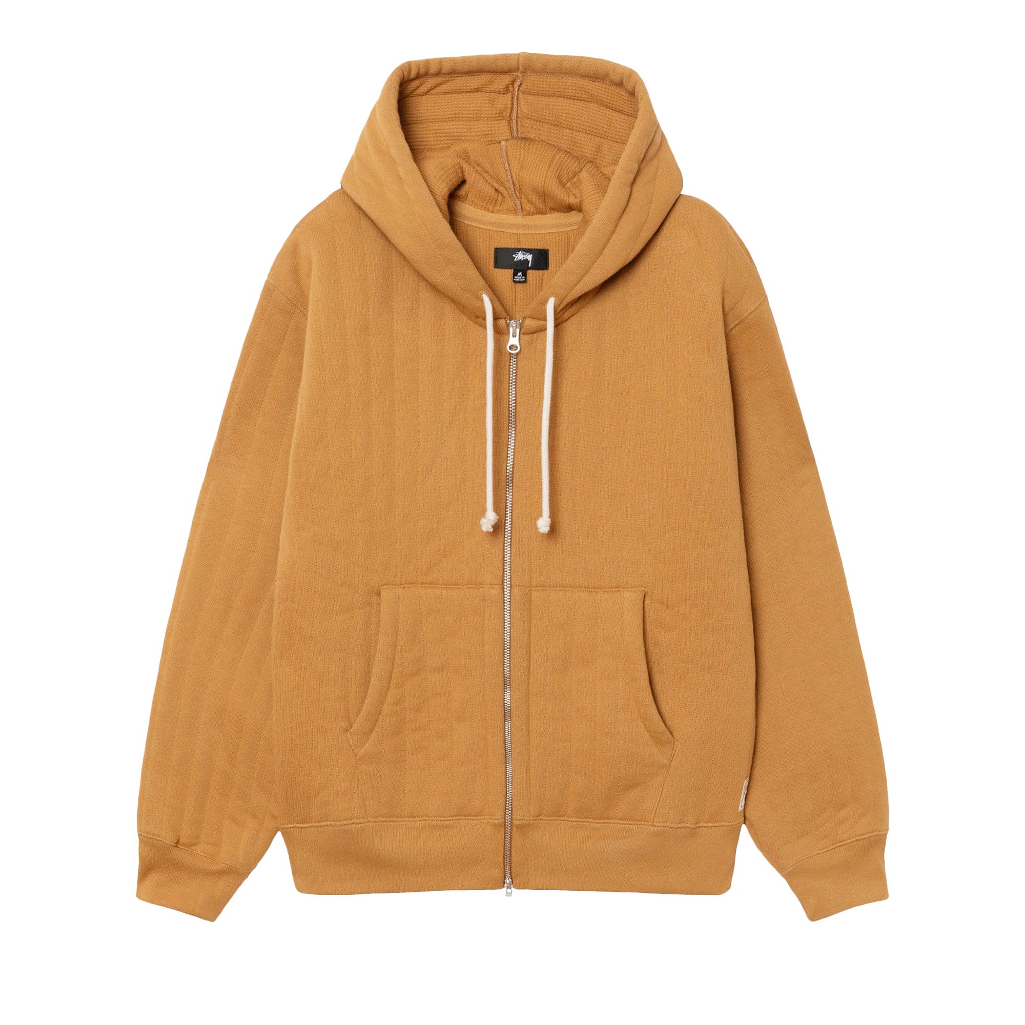Stussy Vertical Quilted Zip Hoodie 'Tan' | Men's Size S