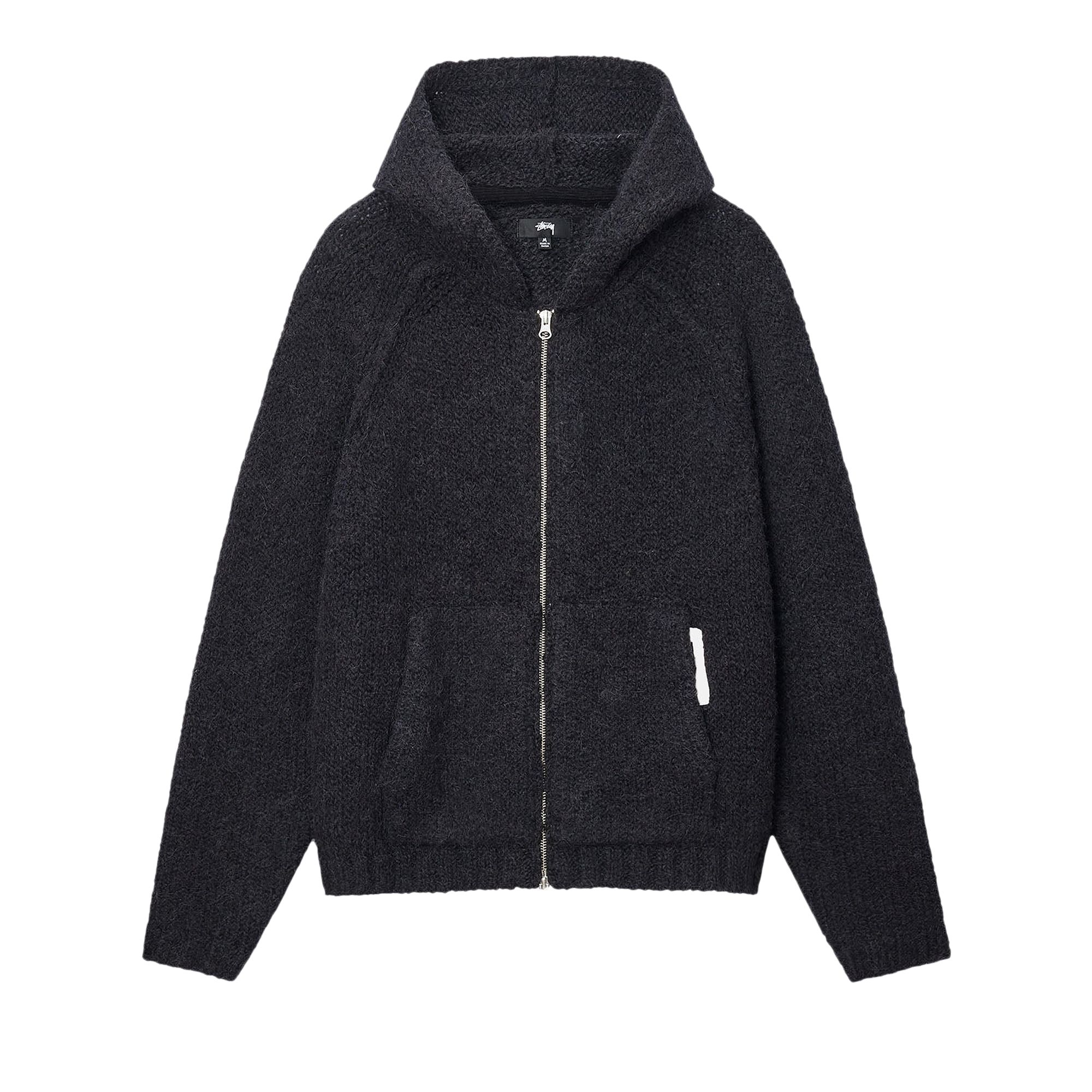 Stussy Chunky Knit Zip Hoodie 'Black' | Men's Size S