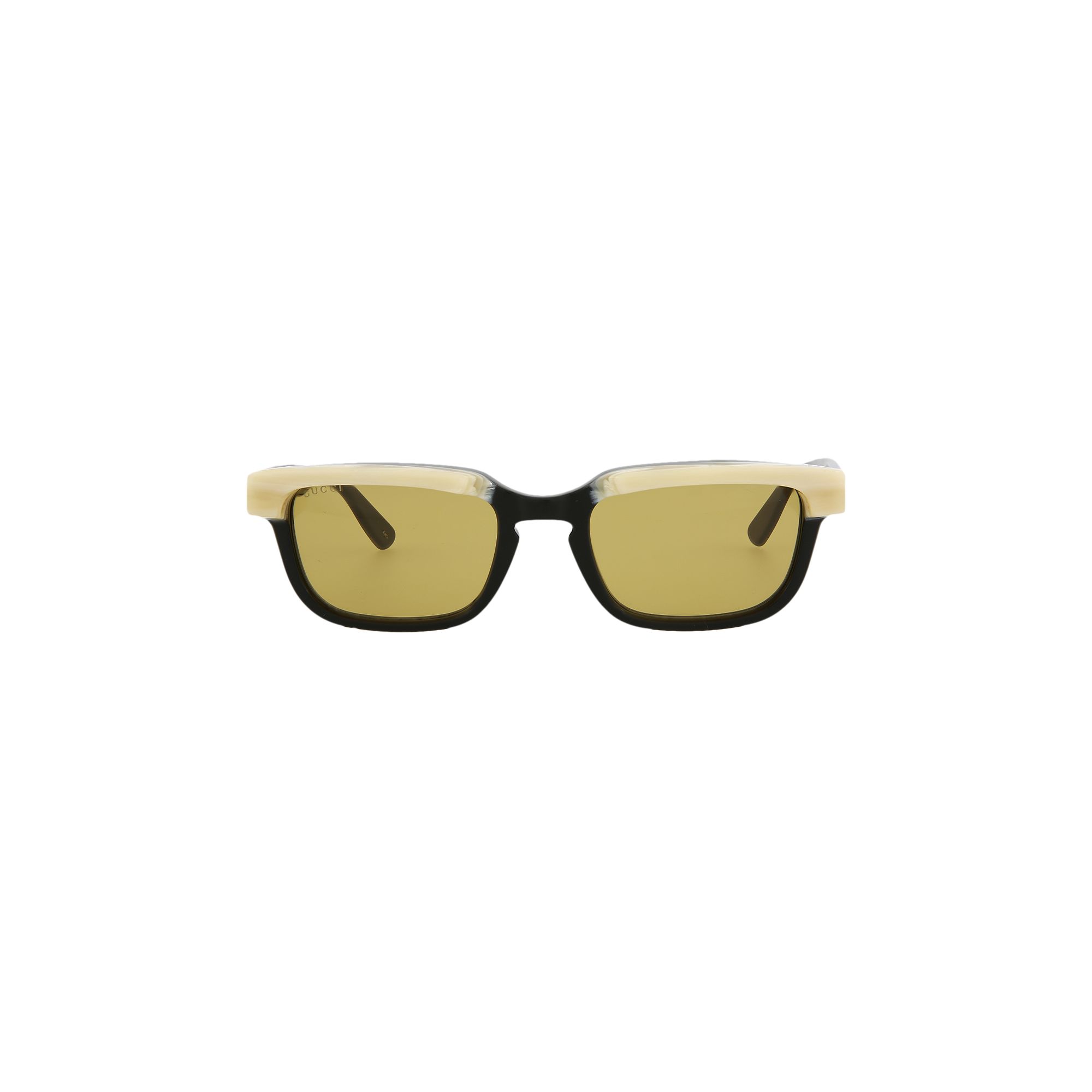 Gucci Square Frame Sunglasses 'Black/Yellow' | Men's Size Onesize