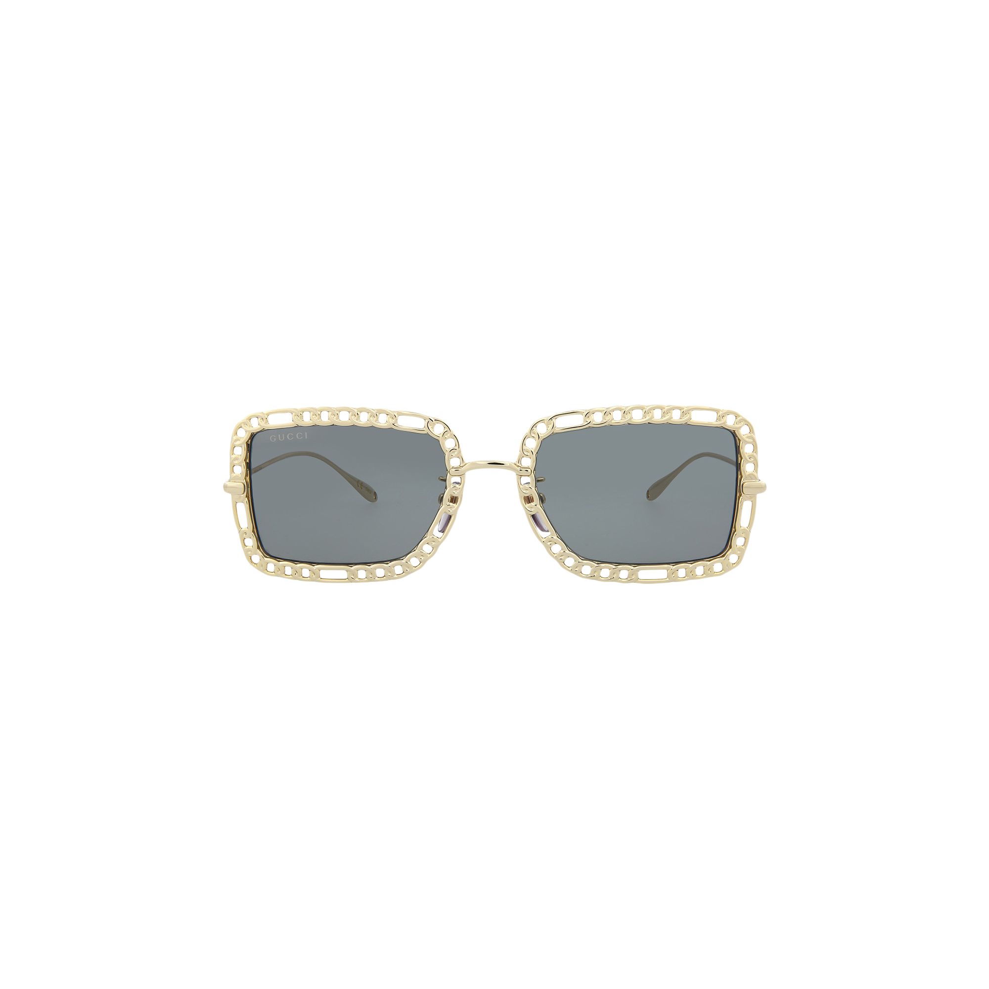 Gucci Square Frame Sunglasses 'Gold/Grey' | Women's Size Onesize
