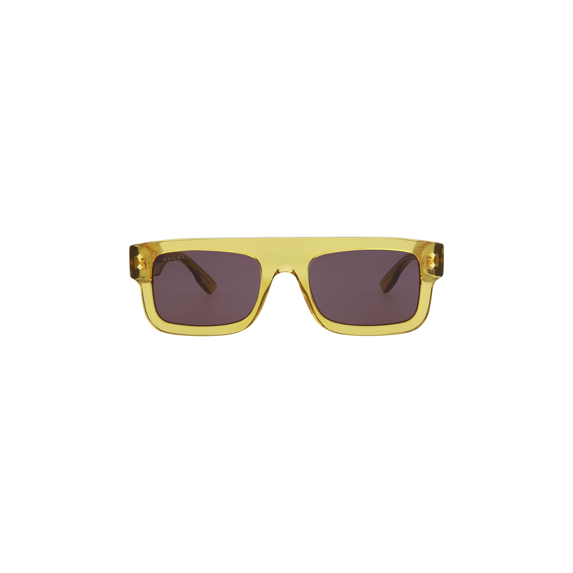 Gucci Square Frame Sunglasses 'Yellow/Grey' | Men's Size Onesize