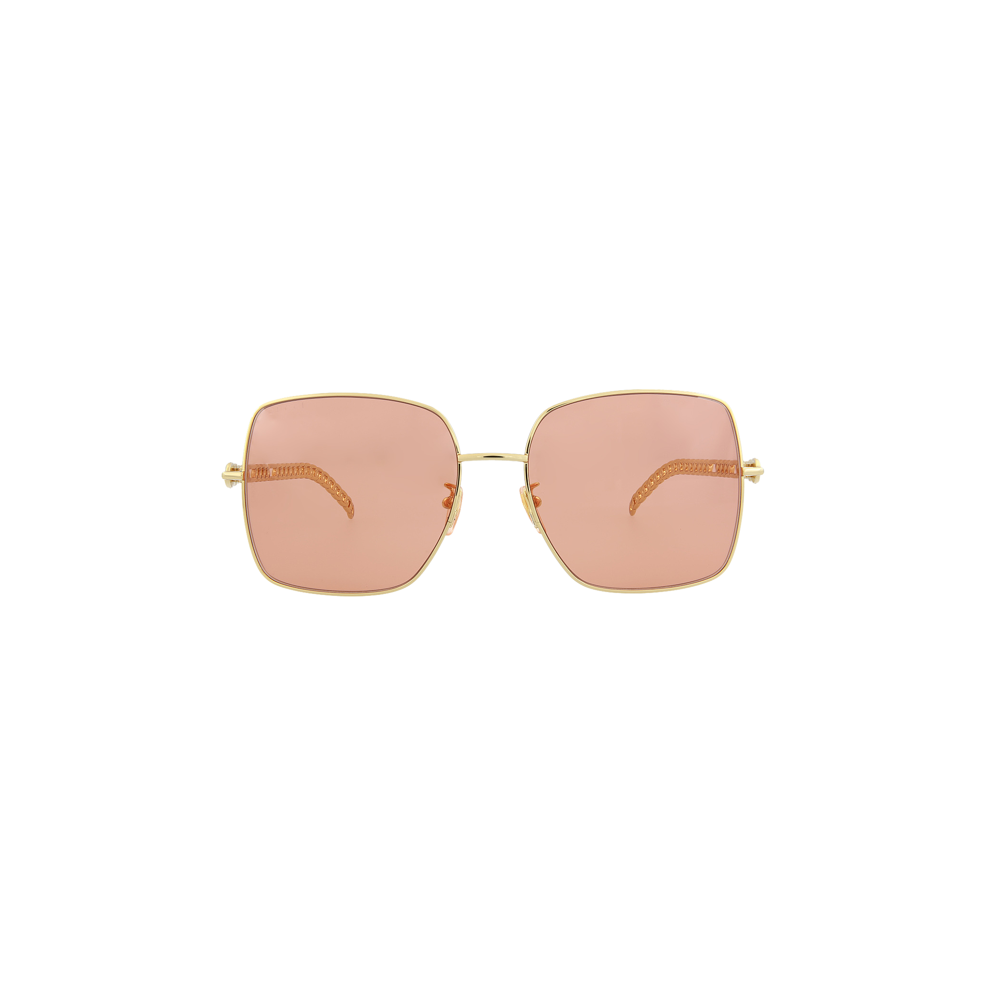 Pre-owned Gucci Square Frame Sunglasses 'gold/orange'