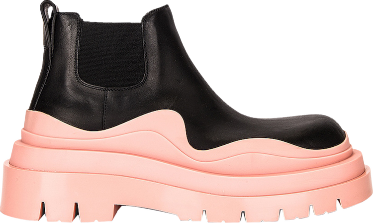 Bottega Veneta Wmns Tire Cropped Boot 'Black Pink'