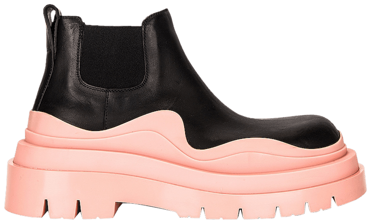 Bottega Veneta Wmns Tire Cropped Boot Black Pink
