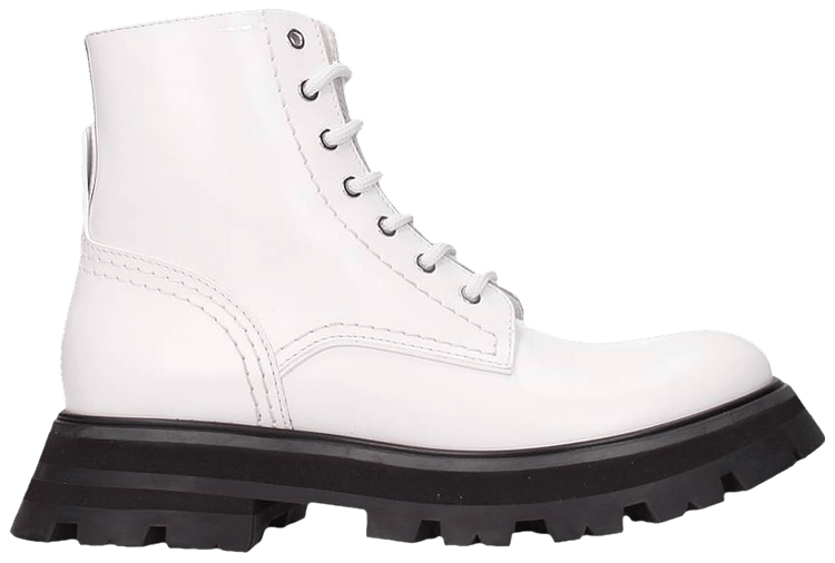 Alexander McQueen Wmns Wander Boot White Black