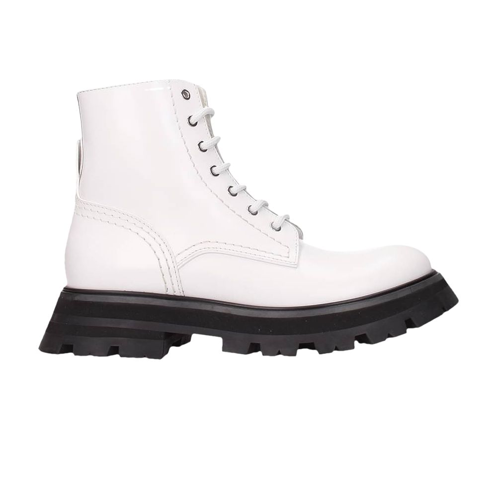 Pre-owned Alexander Mcqueen Wmns Wander Boot 'white Black' | Women's Size 41