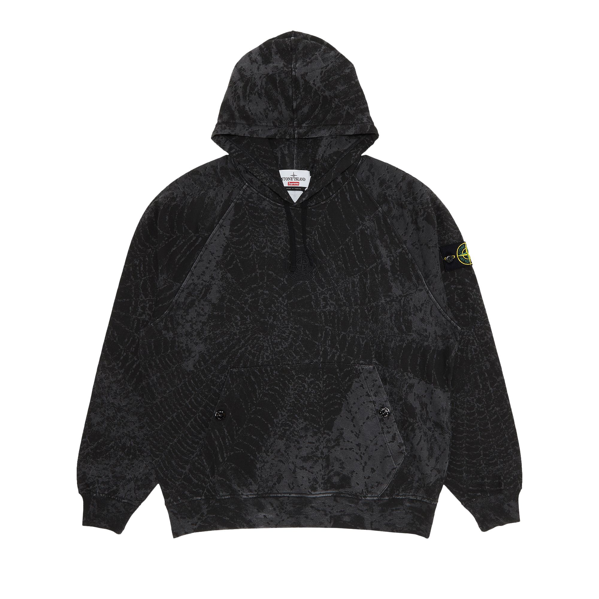 Supreme x Stone Island Hooded Sweatshirt 'Black' | Men's Size M