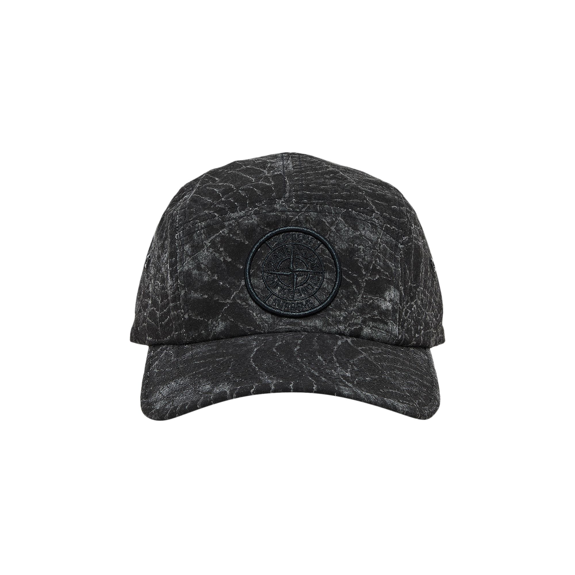 Supreme x Stone Island Camp Cap 'Black' | Men's Size Onesize