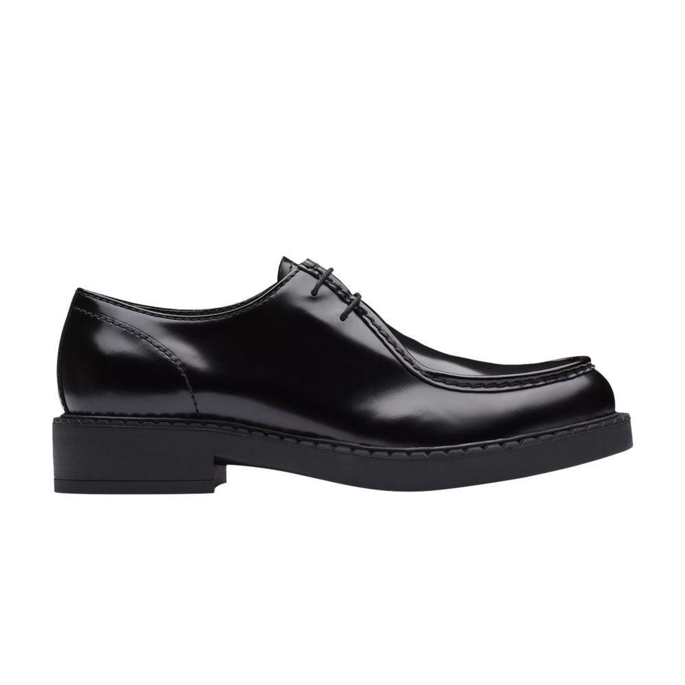 Pre-owned Prada Brushed Leather Lace-up 'black' | Men's Size 8.5