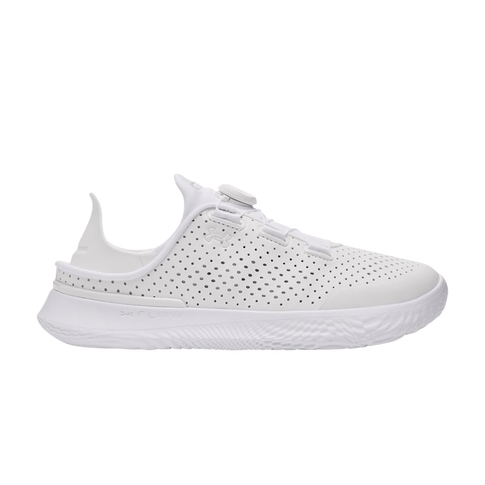 Pre-owned Under Armour Slipspeed Leather Gs 'triple White' | Kid's Size 6