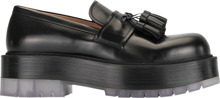 Bottega Veneta The Stilt Tasselled Platform Leather Loafer 'Black'