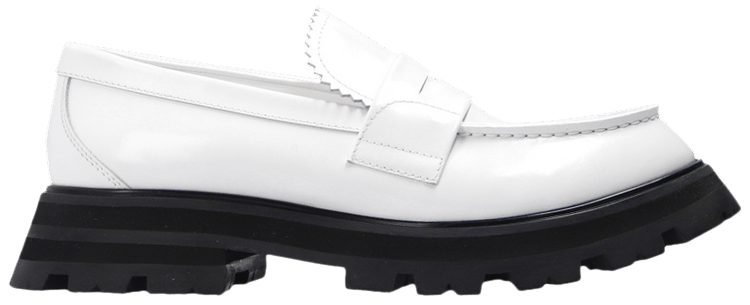 Alexander McQueen Wmns Wander Loafer White Black