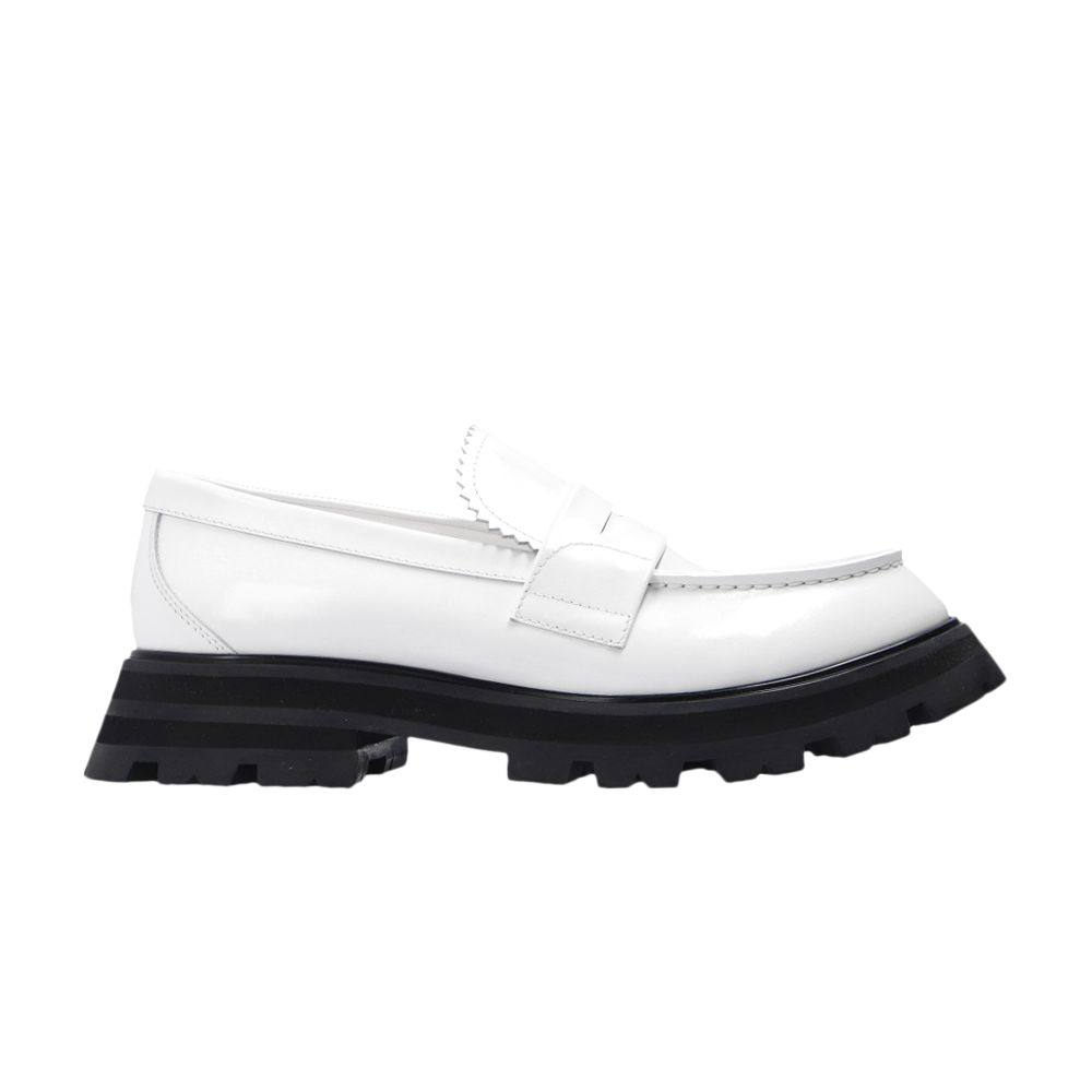 Pre-owned Alexander Mcqueen Wmns Wander Loafer 'white Black' | Women's Size 40