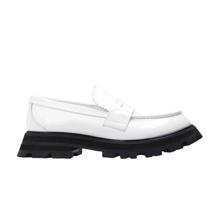Buy Alexander McQueen Wmns Wander Loafer #39 White Black #39 666328 WHZ80