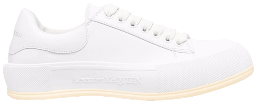 Buy Alexander McQueen Deck Lace Plimsoll 'Optic White Cream' 667817