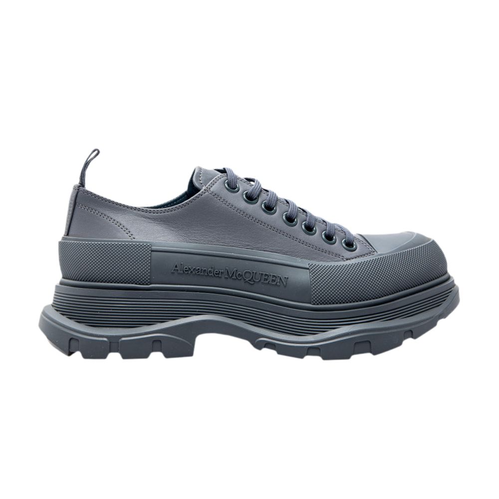 Pre-owned Alexander Mcqueen Tread Slick Lace-up 'grey' | Men's Size 41