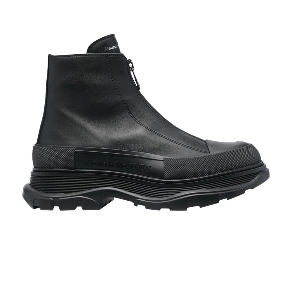 Pre-owned Alexander Mcqueen Tread Slick Zip Boots 'black' | Men's Size 43.5