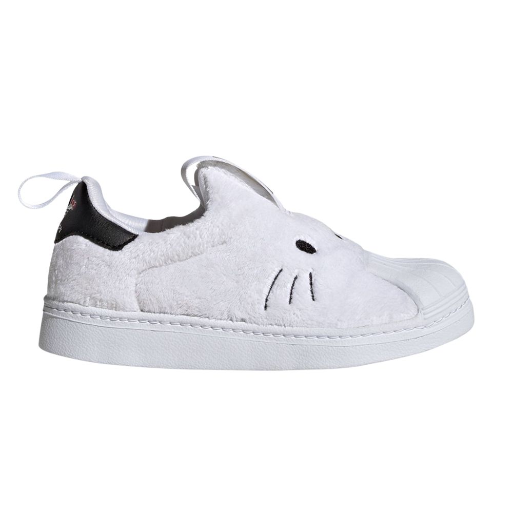 Pre-owned Adidas Originals Adidas Hello Kitty X Superstar 360 J 'hello Kitty Face' | White | Kid's Size 13