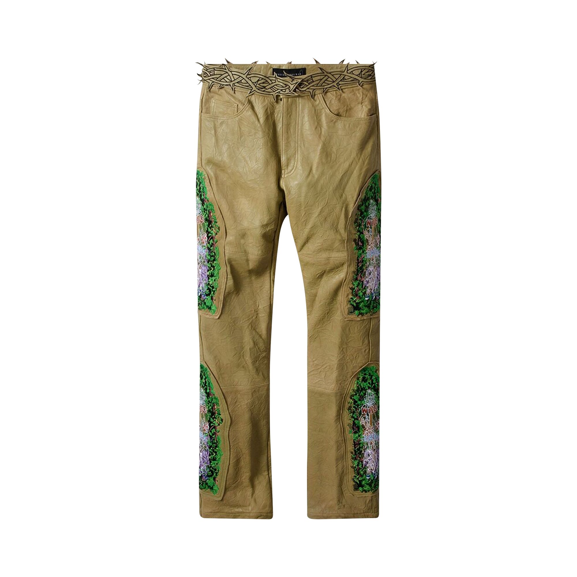 Pre-owned Who Decides War Garden Glass Thorned Pant 'tan' | Men's Size 38 In Brown
