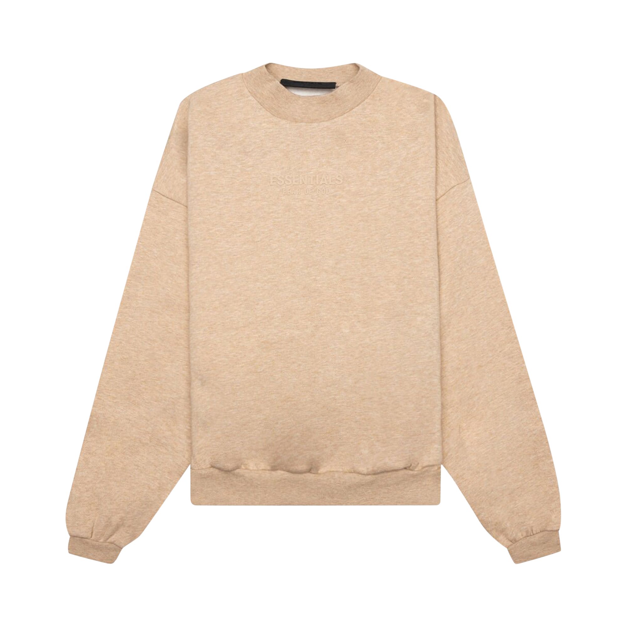 Fear of God Essentials Crewneck 'Gold Heather' | Tan | Men's Size 2XL