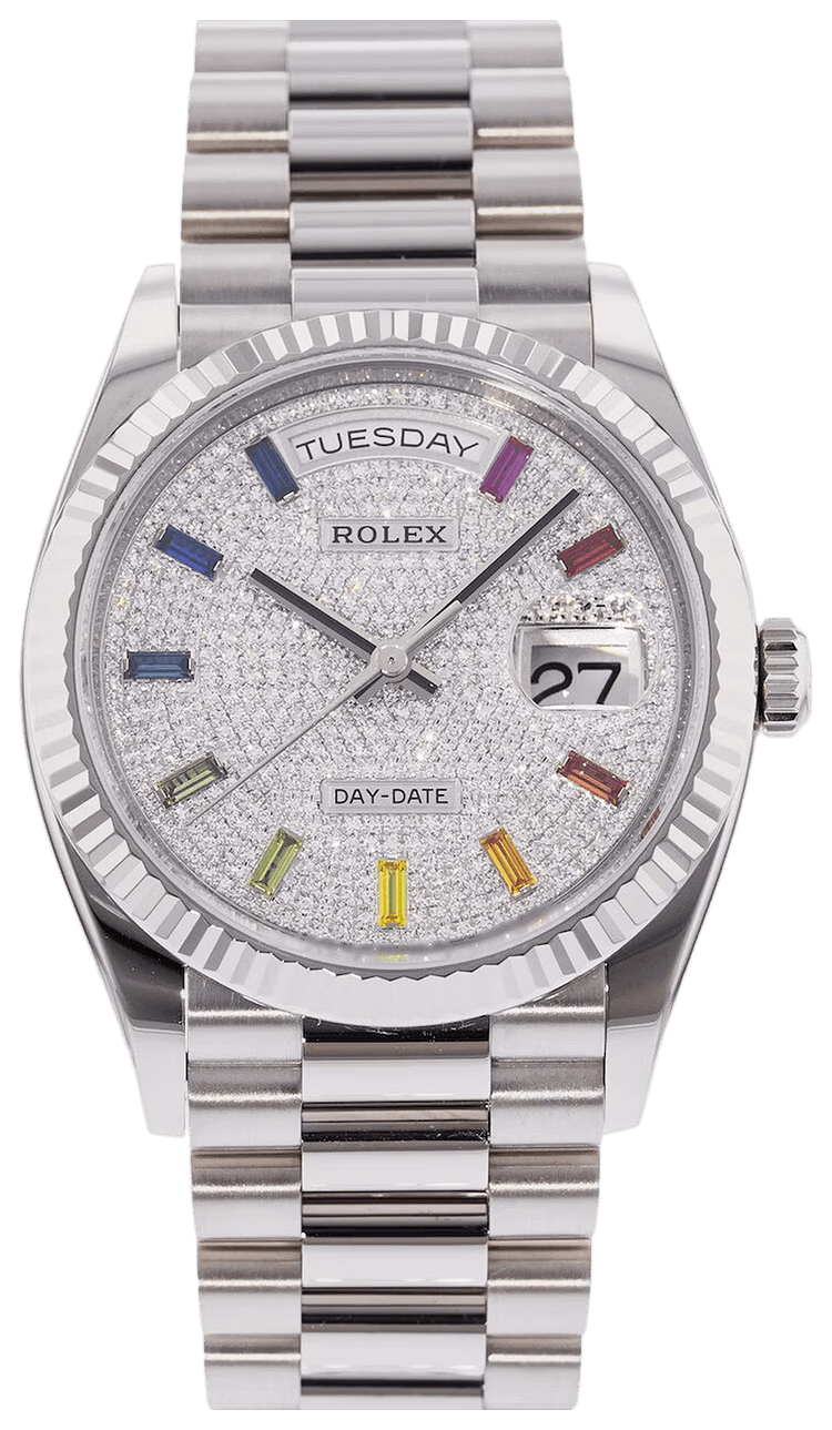 Diamond embezzled on sale rolex