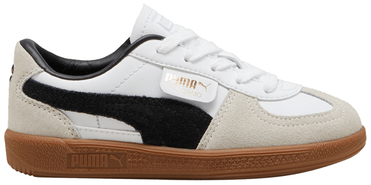 Puma Palermo Leather Little Kid White Black Gum