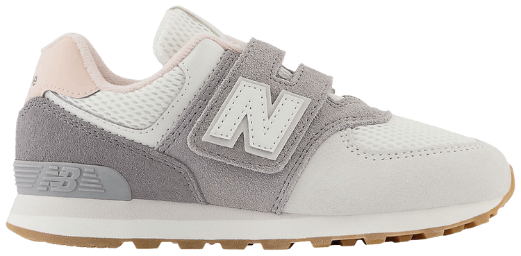 New Balance 574 Hook Loop Little Kid Grey Matter Rose Sand