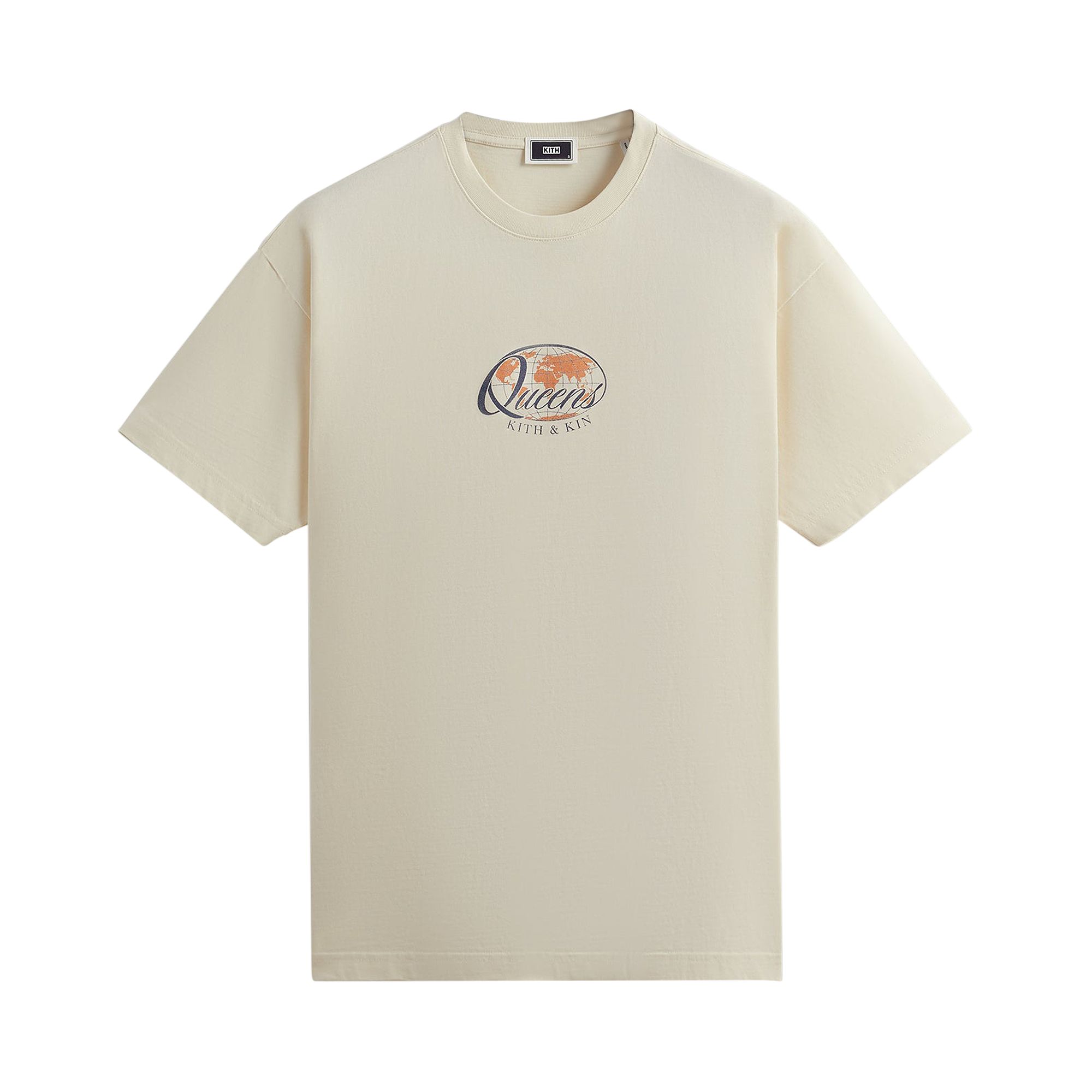 Pre-owned Kith Queens Vintage Tee 'sandrift' | Cream | Men's Size Xl