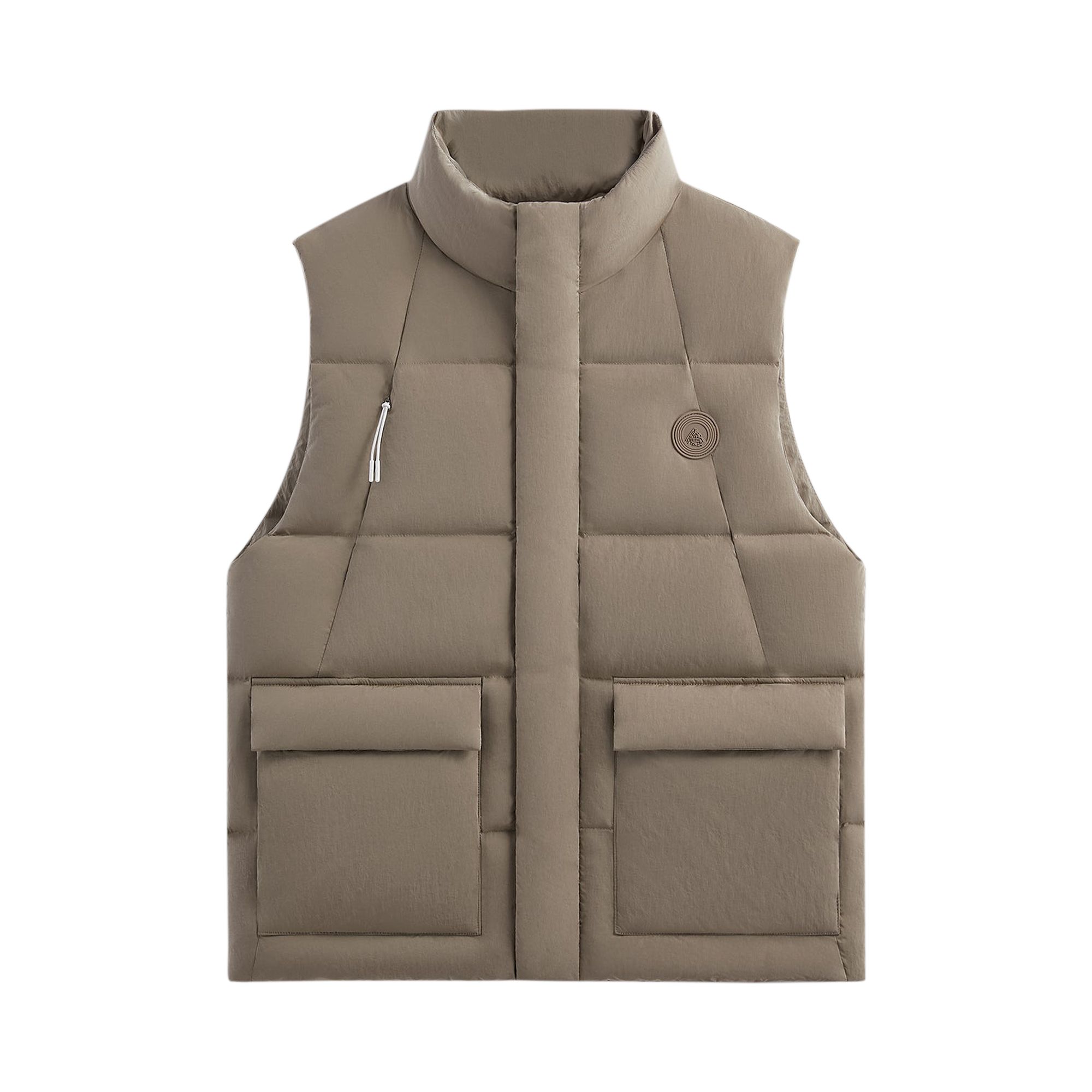 Pre-owned Kith Wrinkle Nylon Midi Vest 'canvas' In Tan