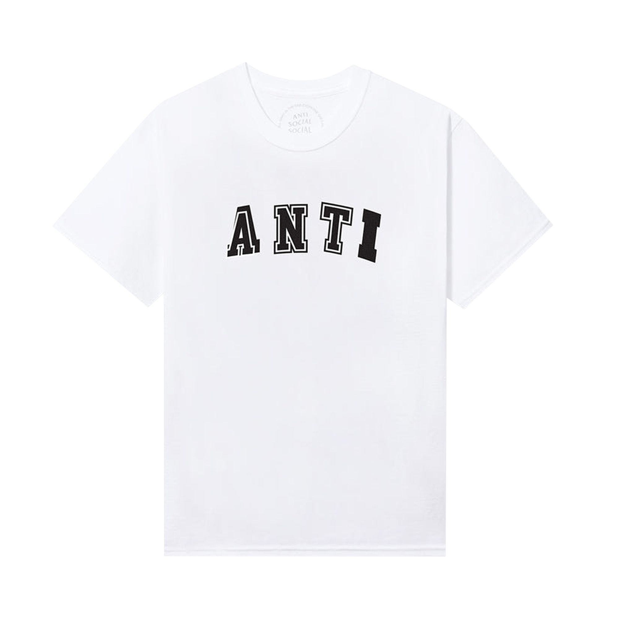 Pre-owned Anti Social Social Club X 2 Tone Anti College Tee 'white' | Men's Size Xl