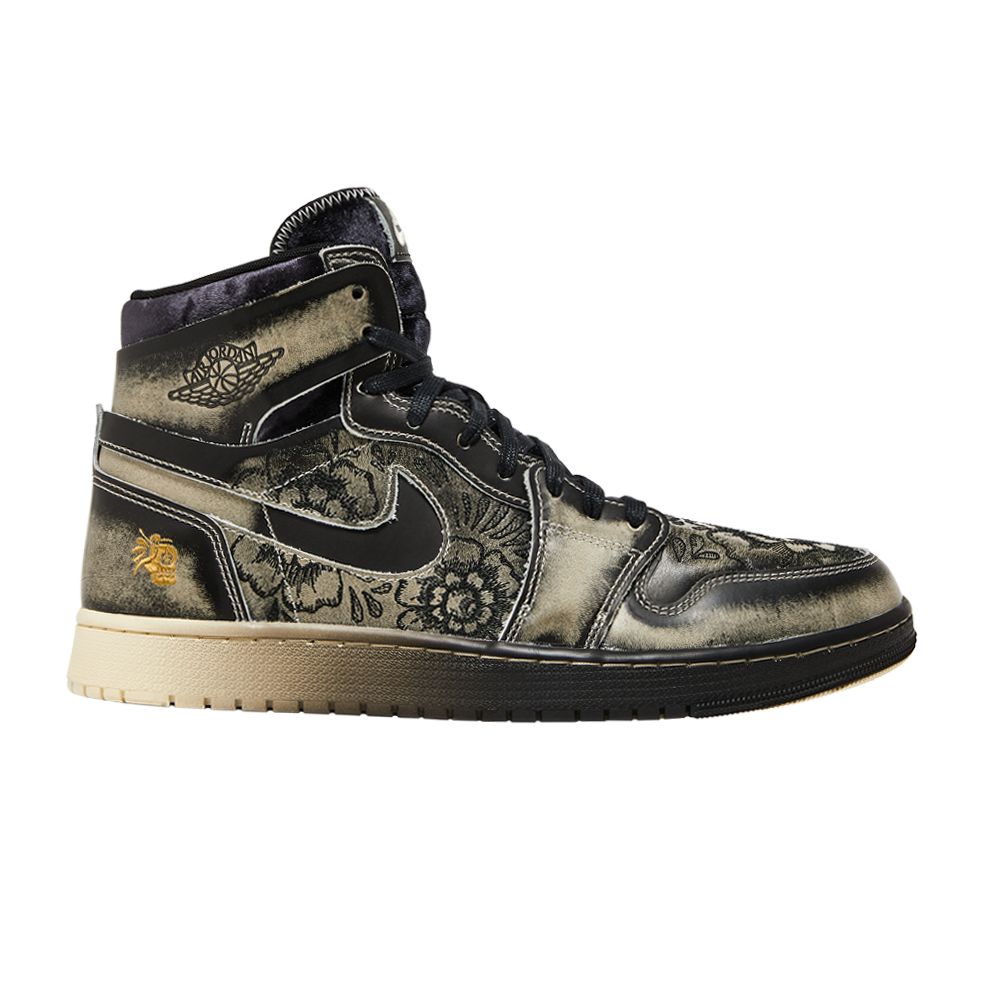 Pre-owned Air Jordan 1 High Zoom Comfort 2 'día De Muertos' In Cream