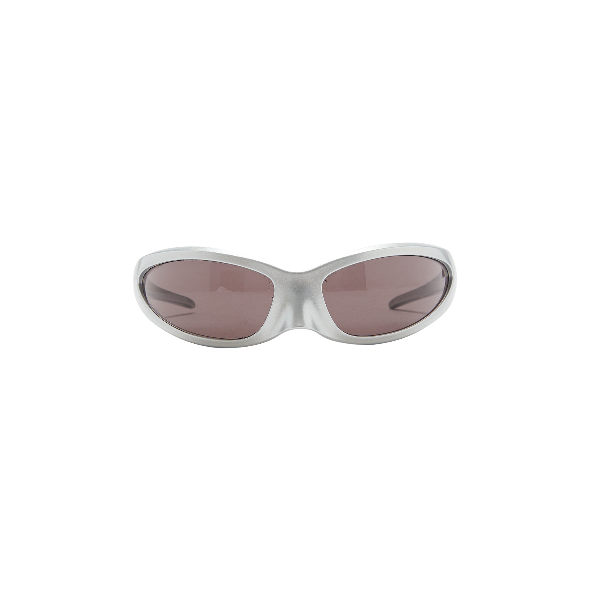 Pre-owned Balenciaga Cat Oval Frame Sunglasses 'silver'