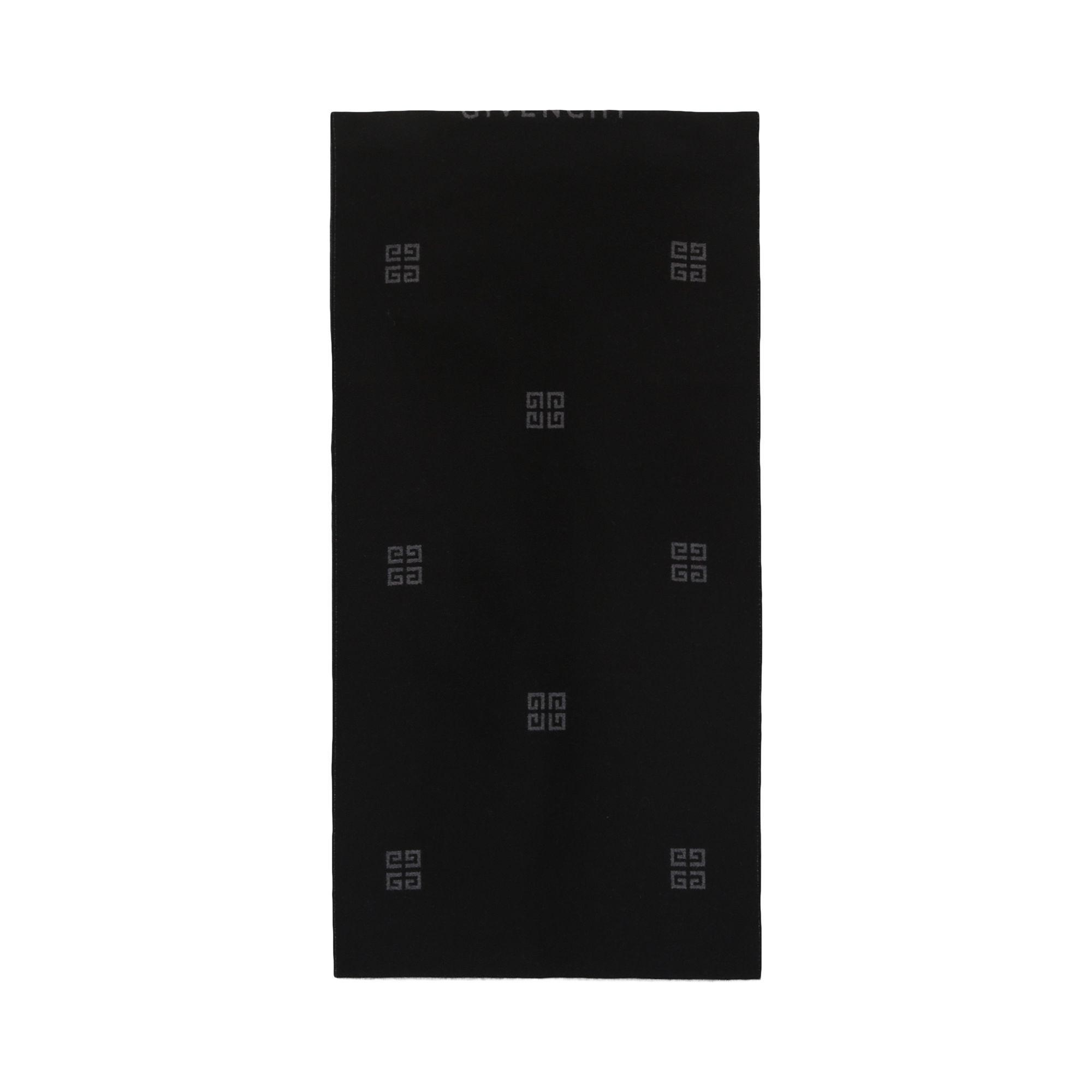 Pre-owned Givenchy 4g Check Jacquard Scarf 'black' | Men's Size Onesize