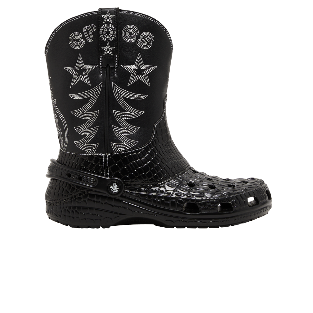 Pre-owned Crocs Classic Cowboy Boot 'black'