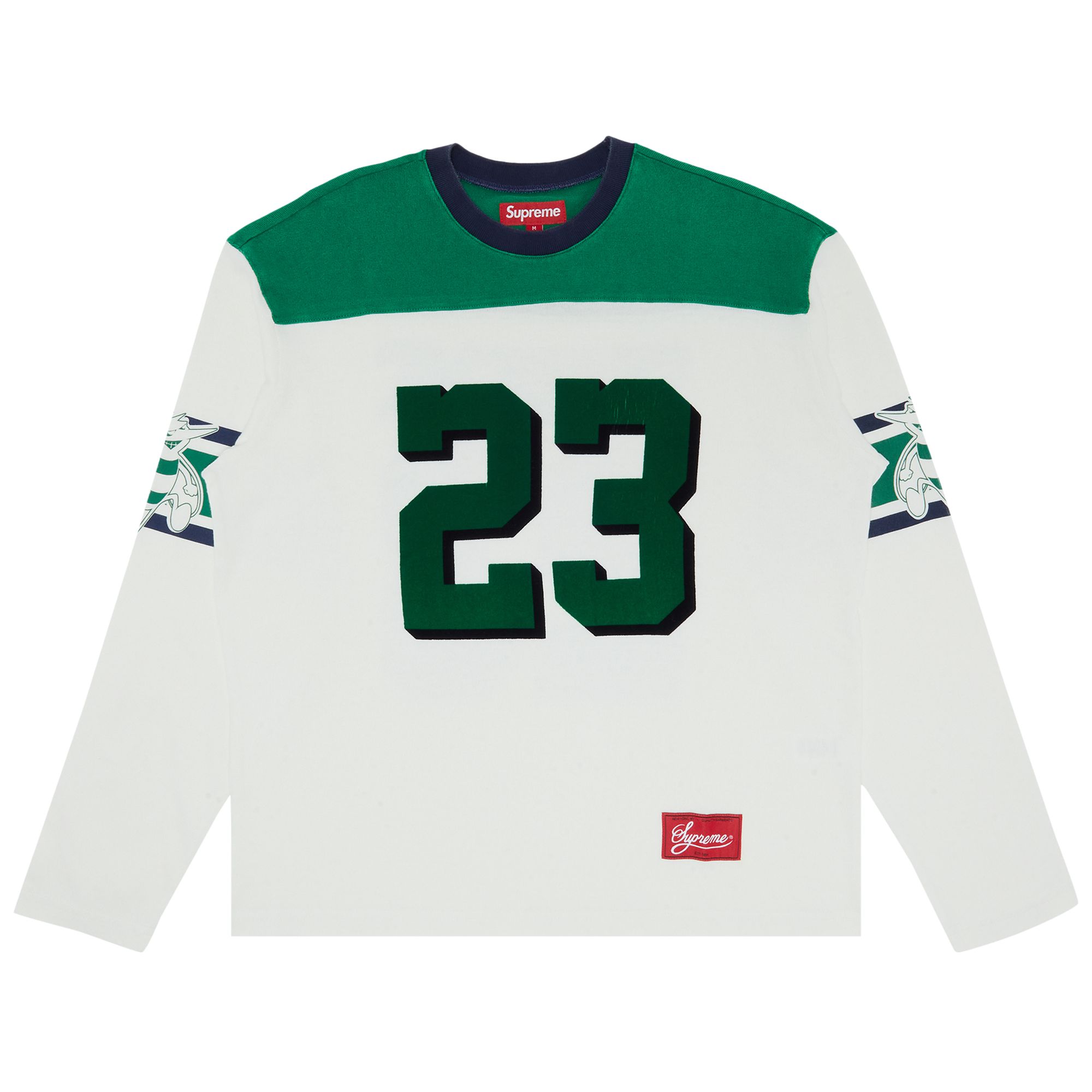 Supreme Bumblebee Long-Sleeve Football Top 'White' | Men's Size XL