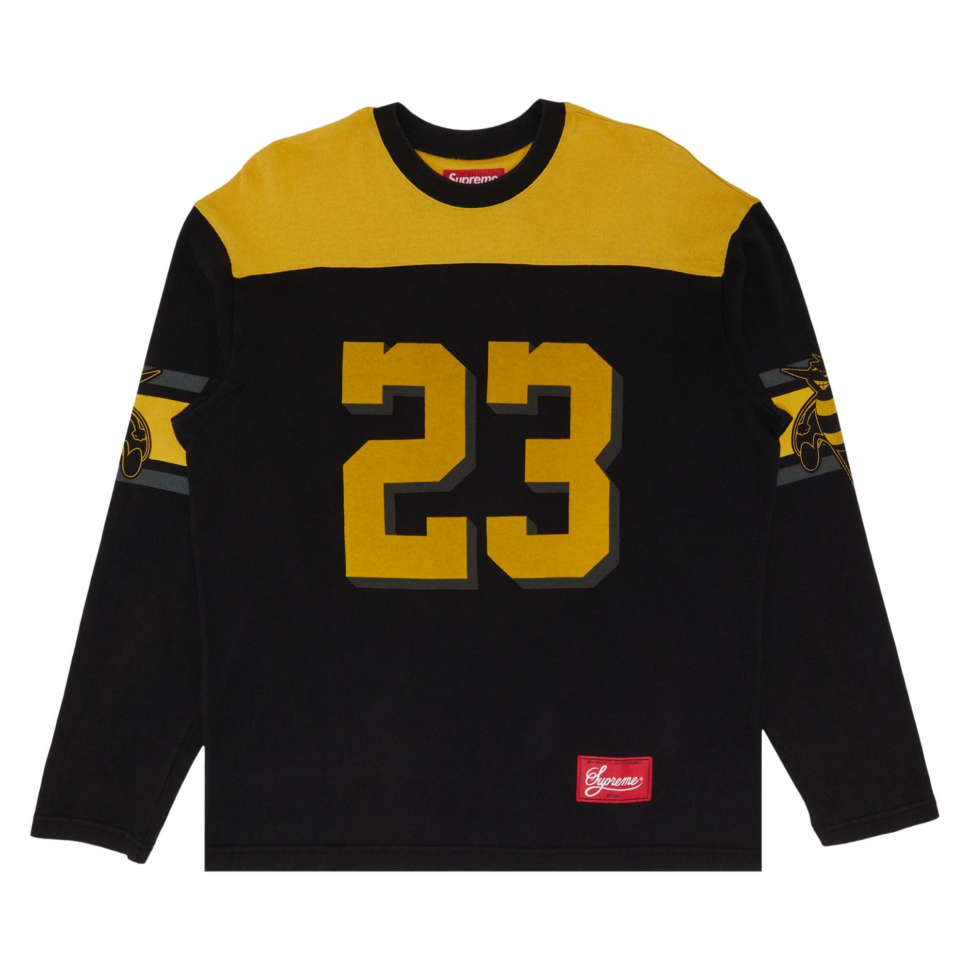 Supreme Bumblebee Long-Sleeve Football Top 'Black' | Men's Size XL