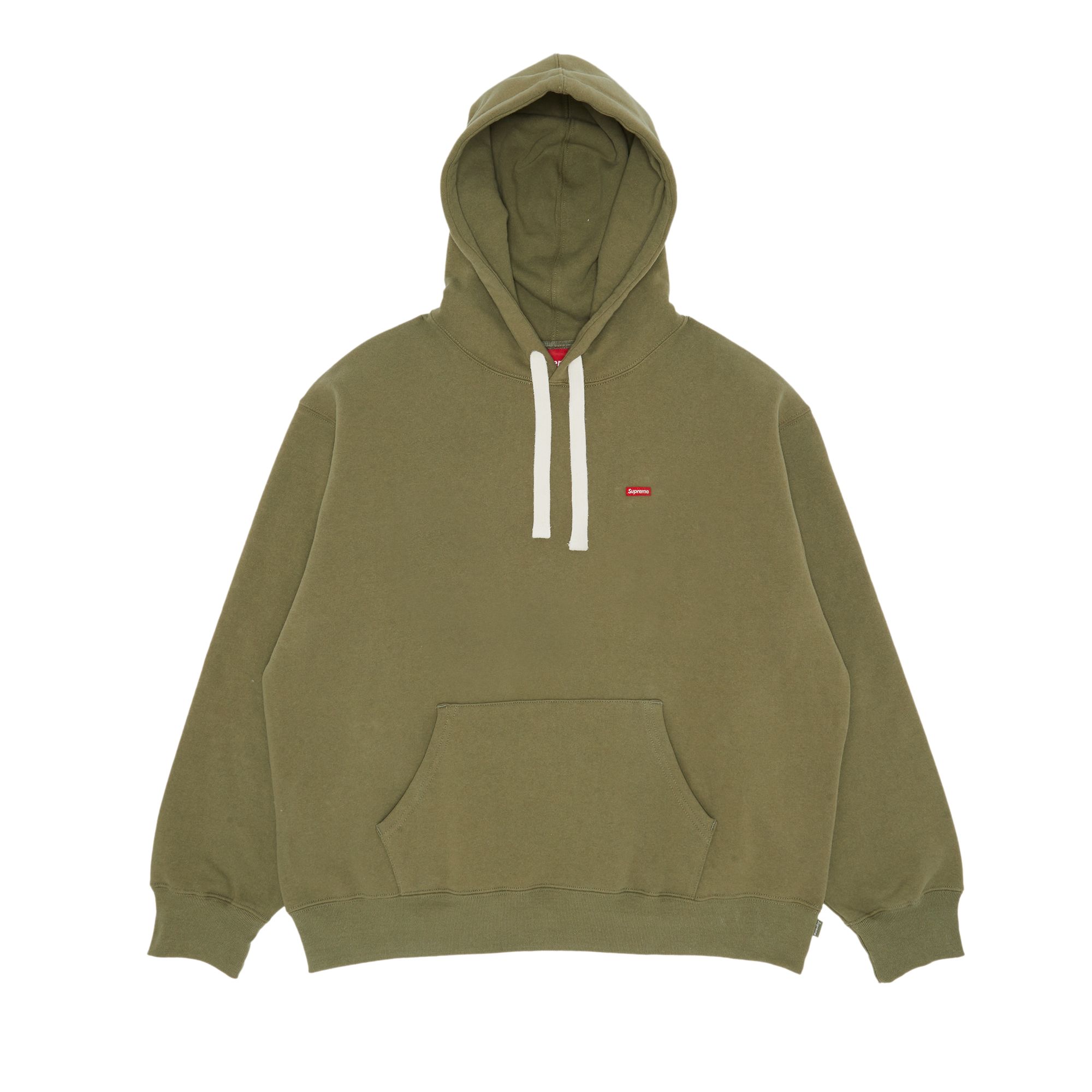 Supreme Small Box Drawcord Hooded Sweatshirt 'Light Olive' | Green | Men's Size L