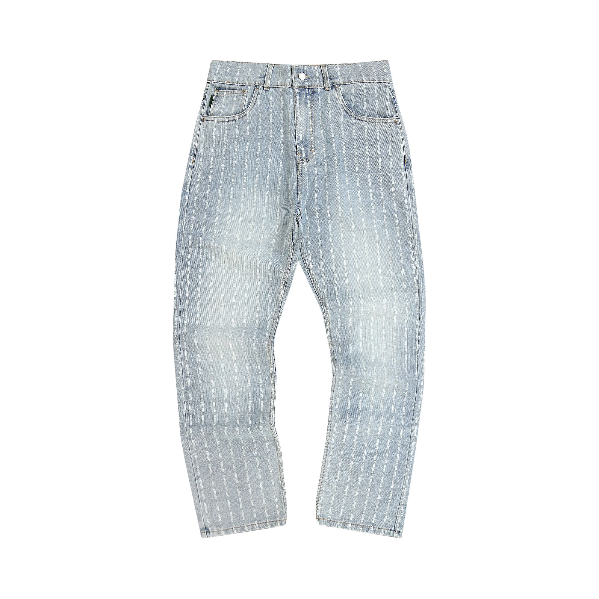 Pleasures Impact Pinstripe Denim 'Blue' | Men's Size 32