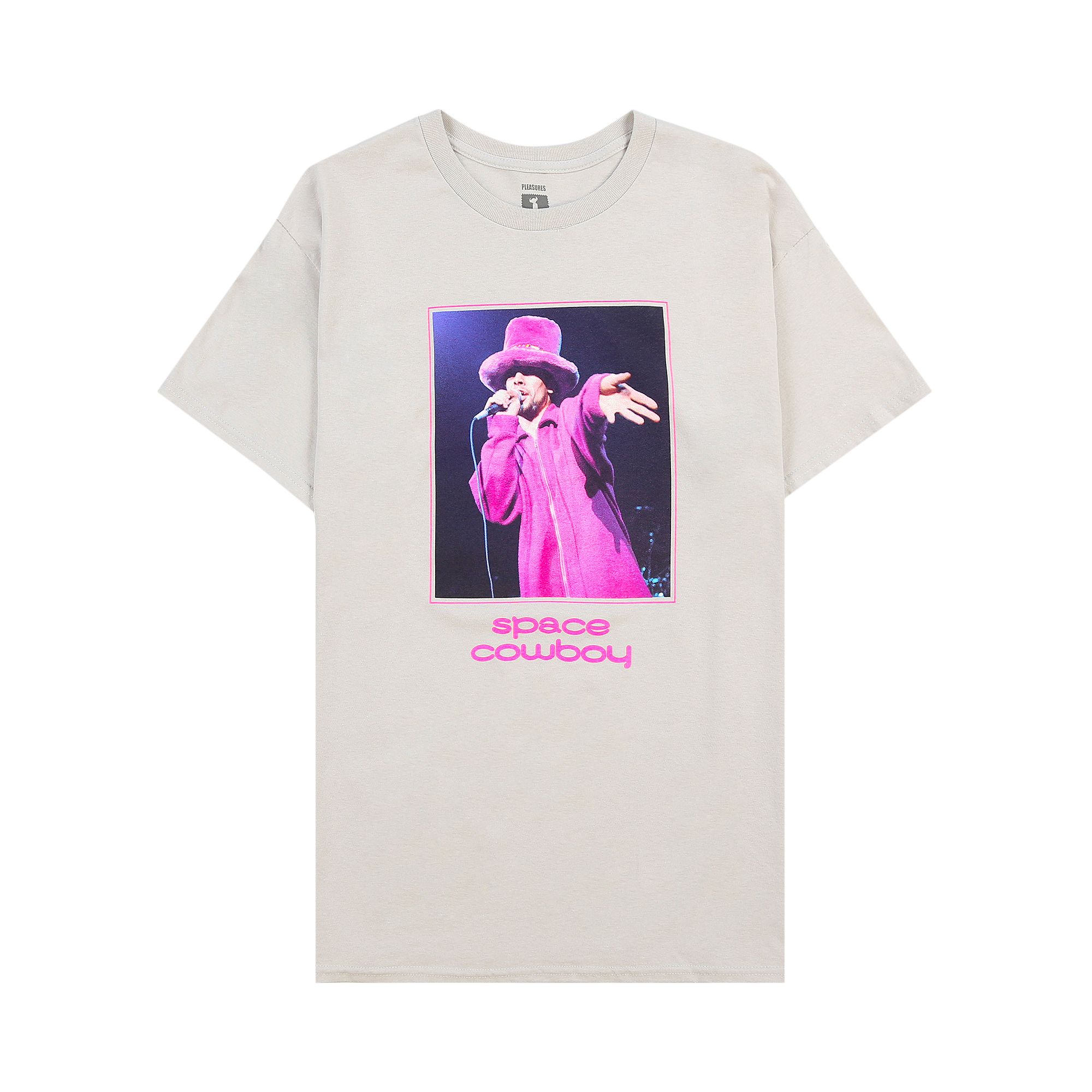 Pre-owned Pleasures Space Cowboy T-shirt 'steel' In Grey