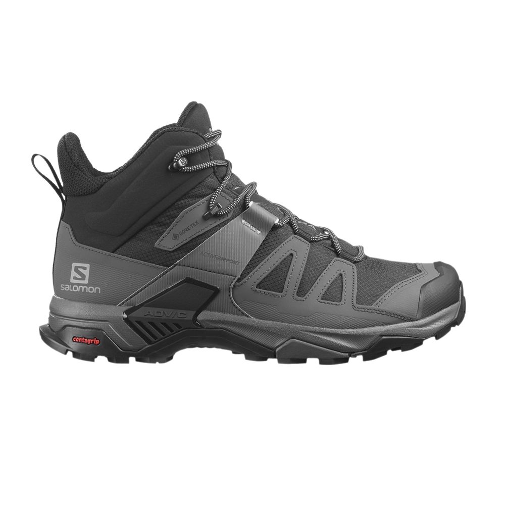 Salomon X Ultra 4 Mid Wide GORE-TEX 'Black Magnet' | Grey | Men's Size 10.5